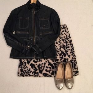 Ann Taylor | EUC Wool Animal Print Skirt 10